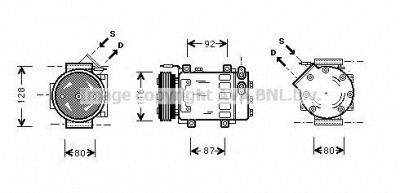 AVA QUALITY COOLING rtk079 -  Компрессор, кондиционер